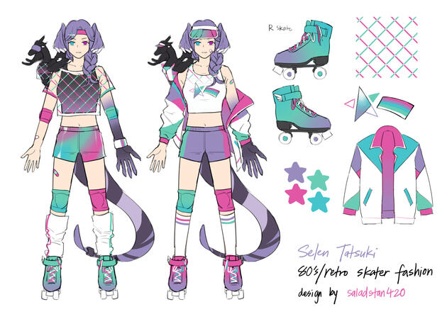 ref sheet fanart design for Selen